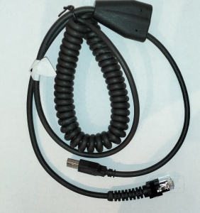 Datalogic USB A kabel, externí napájení, kroucený, CAB-441, 2.4m