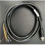 HF81X Power, Serial & IO Cable with M12 connector to device and bare wires to host, 2 meters