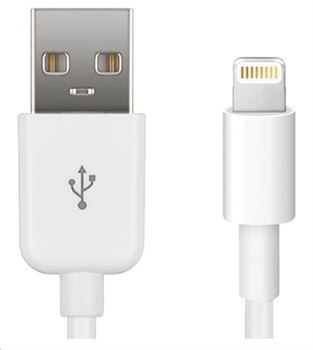 USB-A to Lightning Cable MFI, 1.0m, White
